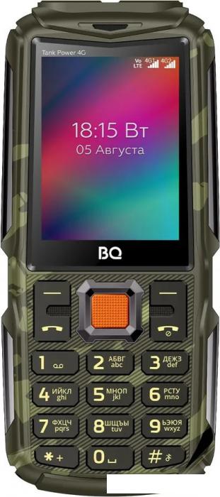 Кнопочный телефон BQ BQ-2410L Tank Power 4G (зеленый камуфляж)- фото2