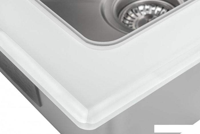 Кухонная мойка ZorG GS 6750-2 (белый)- фото4