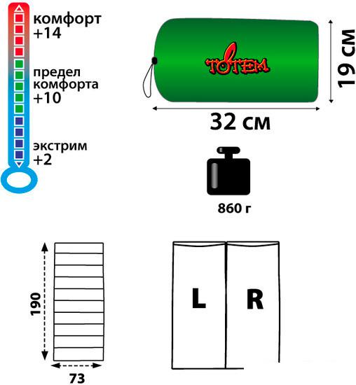 Спальный мешок Totem Woodcock [TTS-001.12]- фото2