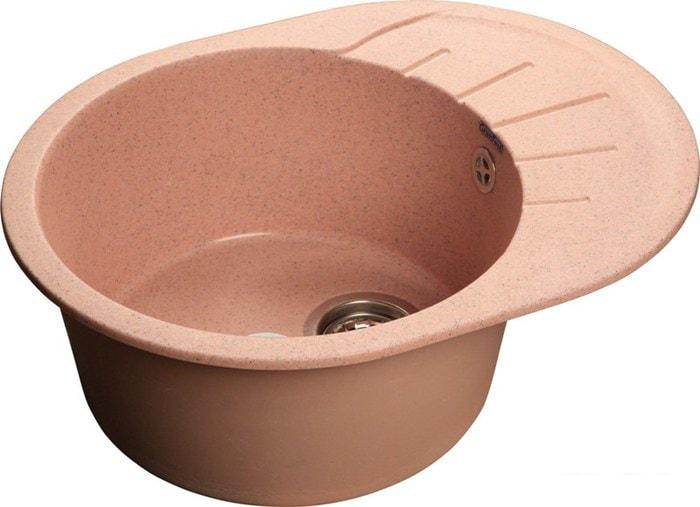 Кухонная мойка GranFest Rondo GF-R580L (розовый)- фото