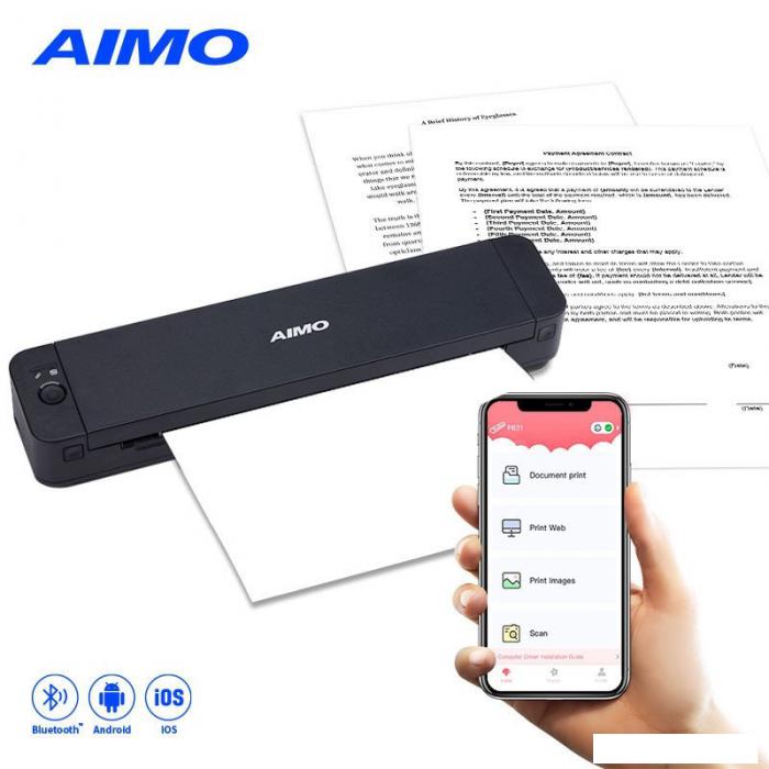 Портативный принтер Aimo P832 A4 Mobile Printer- фото2