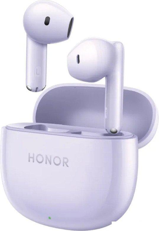 Наушники HONOR Earbuds X6 (сиреневый, международная версия)- фото2