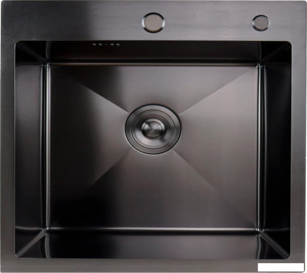 Кухонная мойка Berge 5045 premium Nano Black (черный)- фото