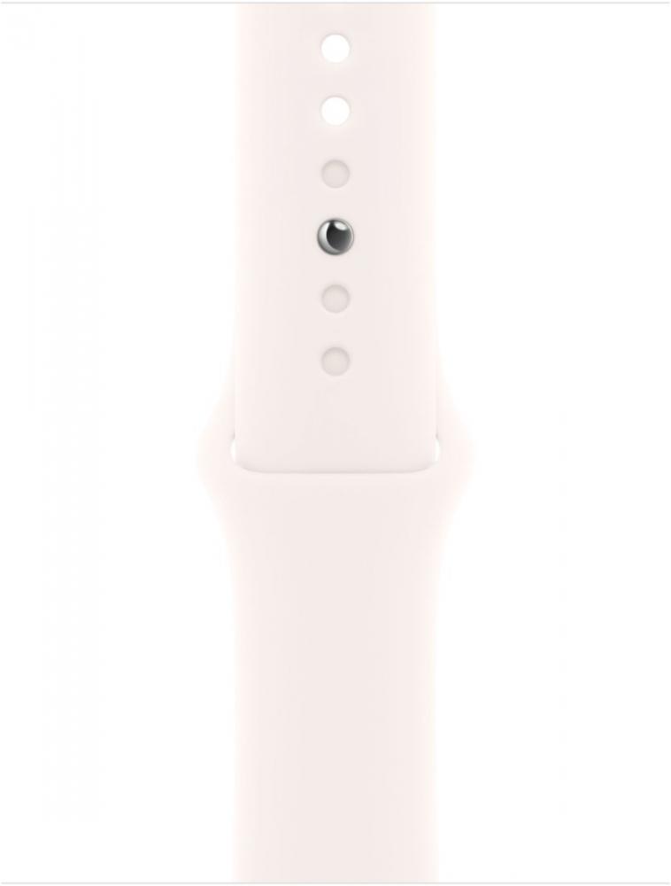 Умные часы Apple Watch Series 10 42 мм (алюминиевый корпус, розовое золото/легкие румяна, спортивный силиконовый ремешок S/M)- фото3
