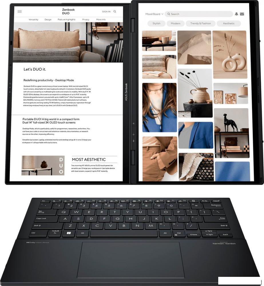 Рабочая станция ASUS Zenbook 14 Duo OLED UX8406CA-QL080W- фото3