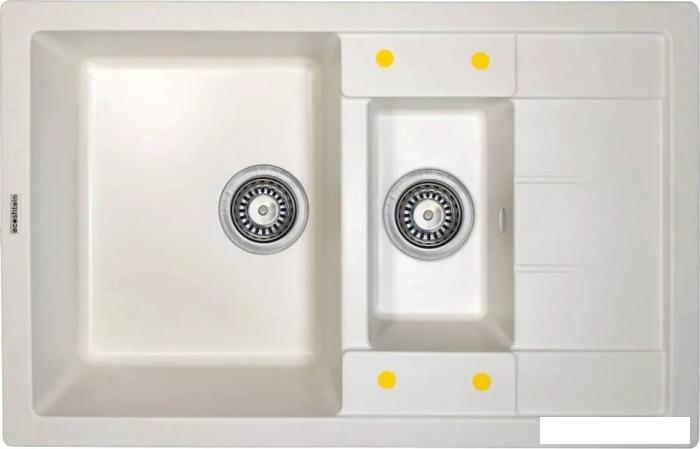 Кухонная мойка Ecoshtein Rechteck 781.5 (жасмин)- фото