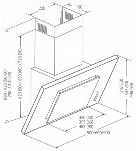 Кухонная вытяжка Akpo Optima 50 WK-4- фото2