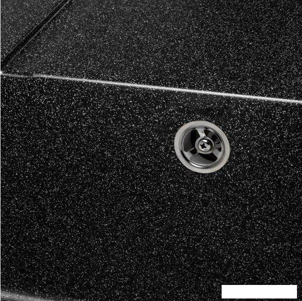 Кухонная мойка Saniteco Fama (черный с сифоном)- фото3