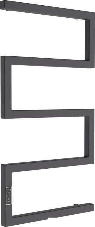 Полотенцесушитель Маргроид Ferrum Snake СНШ профильный 80*50 Черный матовый, скрытого монтажа, таймер слева