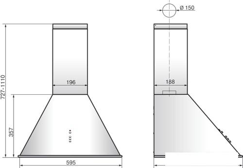 Кухонная вытяжка Elikor Омега 60П-650-К3Д (черный/нержавейка)- фото2