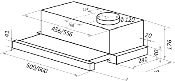 Кухонная вытяжка HOMSair Flat 50 (черный)- фото2