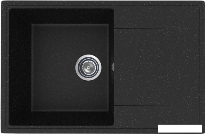 Кухонная мойка Practik PR-M 735-004 (черный оникс)- фото