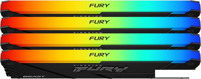 Оперативная память Kingston FURY Beast RGB 4x8ГБ DDR4 3600 МГц KF436C17BB2AK4/32- фото2