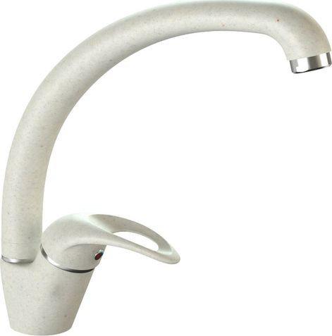 Смеситель MARRBAXX Карельский камень КМ008/Q7 (белый/хлопок)- фото