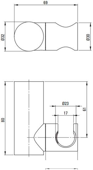 Держатель душевой лейки Deante Round Bianco ANR_A21U- фото2