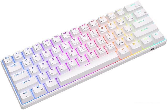 Клавиатура Royal Kludge RK61 RGB (белый, RK Red)- фото2