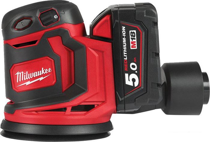 Эксцентриковая шлифмашина Milwaukee M18 BOS125-502B 4933464229 (с 2-мя АКБ, сумка)- фото2