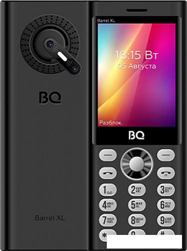 Кнопочный телефон BQ BQ-2832 Barrel XL (черный/серебристый)- фото