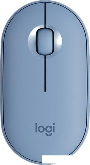 Мышь Logitech M350 Pebble (голубой)- фото
