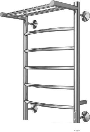 Полотенцесушитель TERMINUS Классик П6 400x650 с полкой нп электро (хром)- фото2