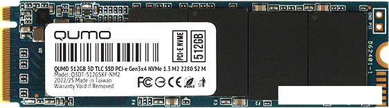 SSD QUMO Novation M2 NVMe 512GB Q3DT-512GSKF-NM2- фото