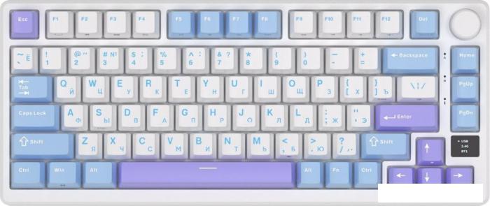Клавиатура Royal Kludge RK-M75 RGB Taro Milk (RK Brown)- фото2