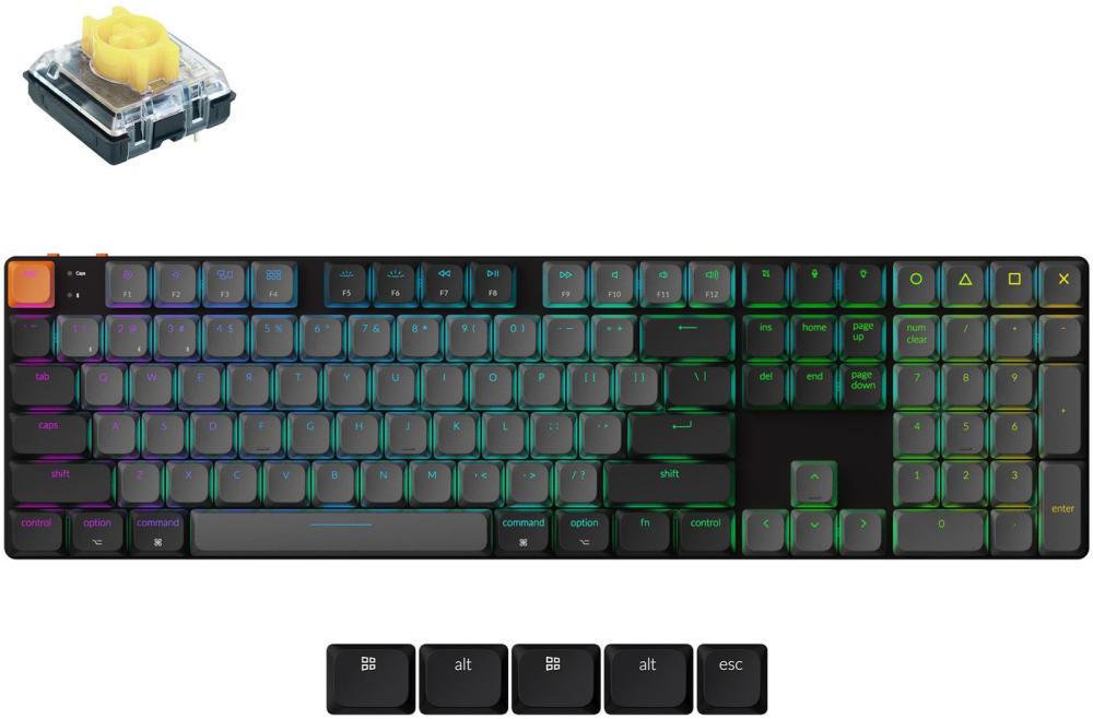Клавиатура Keychron K5 Version 2 K5X-H4 (Gateron Low Profile Banana 2.0)- фото