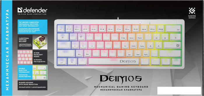 Клавиатура Defender Deimos GK-303 (белый)- фото3