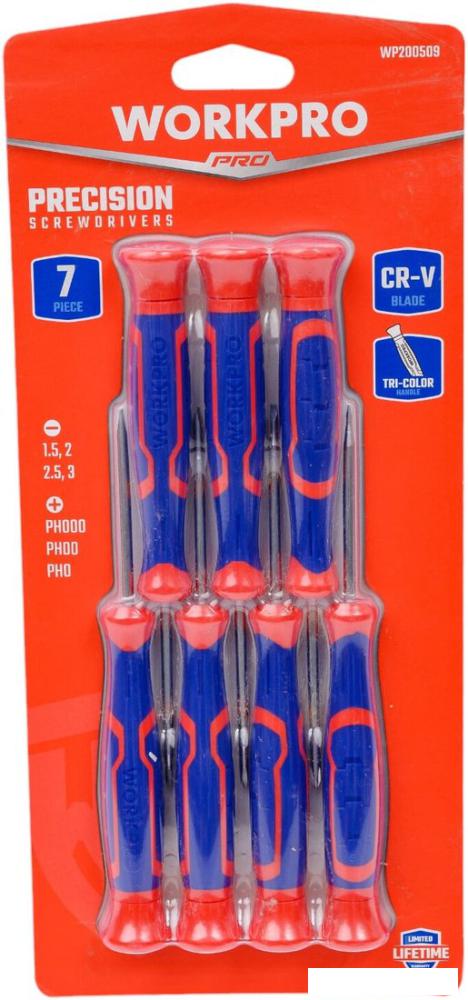 Набор отверток прецизионных Workpro WP200509 (7 предметов)