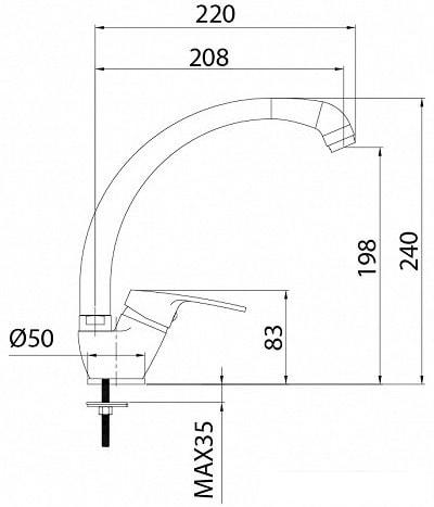 Смеситель Milardo Meal M05SB0JM05- фото2