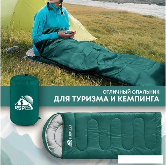 Спальный мешок RSP Outdoor Sleep 350 L (зеленый, 220x75см, молния слева)- фото3