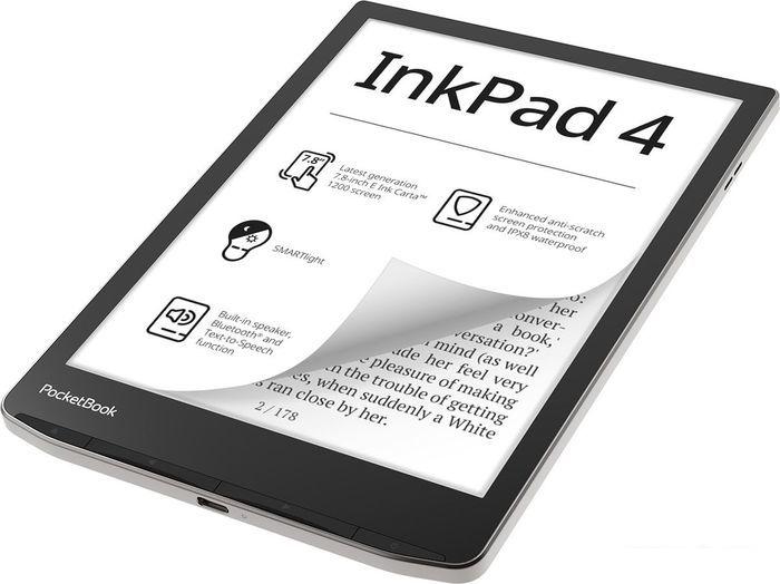 Электронная книга PocketBook 743G InkPad 4 (черный/серебристый)- фото4