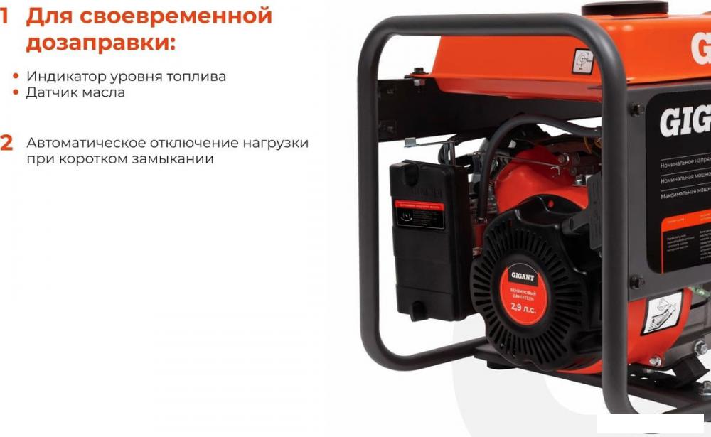 Бензиновый генератор Gigant GGL-1100- фото3