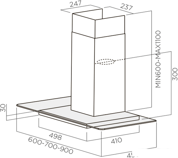 Кухонная вытяжка Elica Flat Glass Plus IX/A/60 [PRF0097367]- фото3