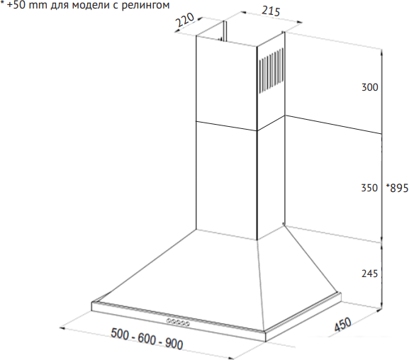 Кухонная вытяжка Korting KHC 6750 RN- фото2