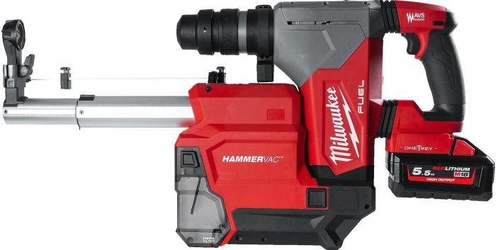 Перфоратор Milwaukee M18 ONE FHPX DEL-552C Fuel One-Key 4933478498 (с 2-мя АКБ, кейс)- фото3