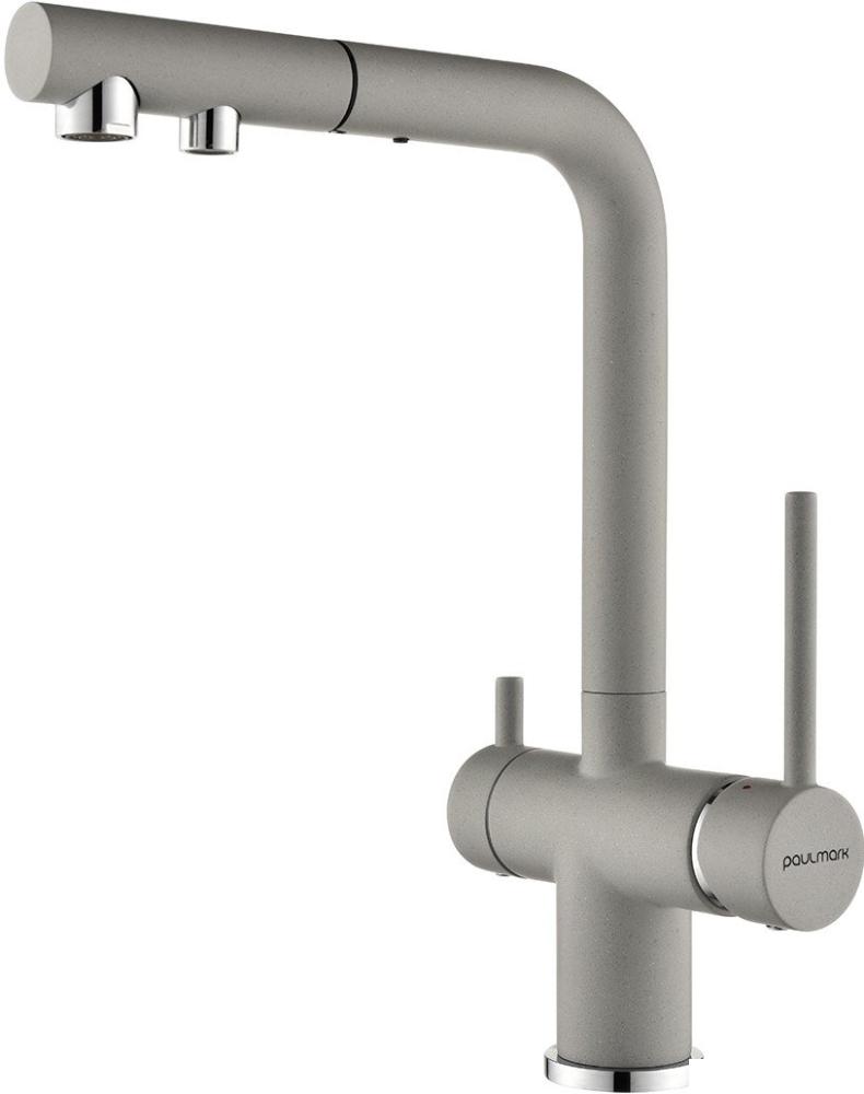 Смеситель Paulmark Serpentine SE213222-GRS (серый/серый дым)- фото
