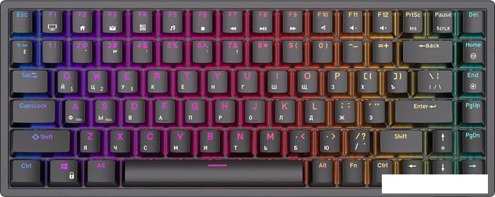 Клавиатура Royal Kludge RK84 RGB (черный, RK Brown)- фото