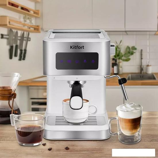 Рожковая бойлерная кофеварка Kitfort KT-7139- фото2