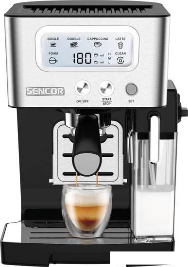 Рожковая помповая кофеварка Sencor SES 4090 SS- фото2
