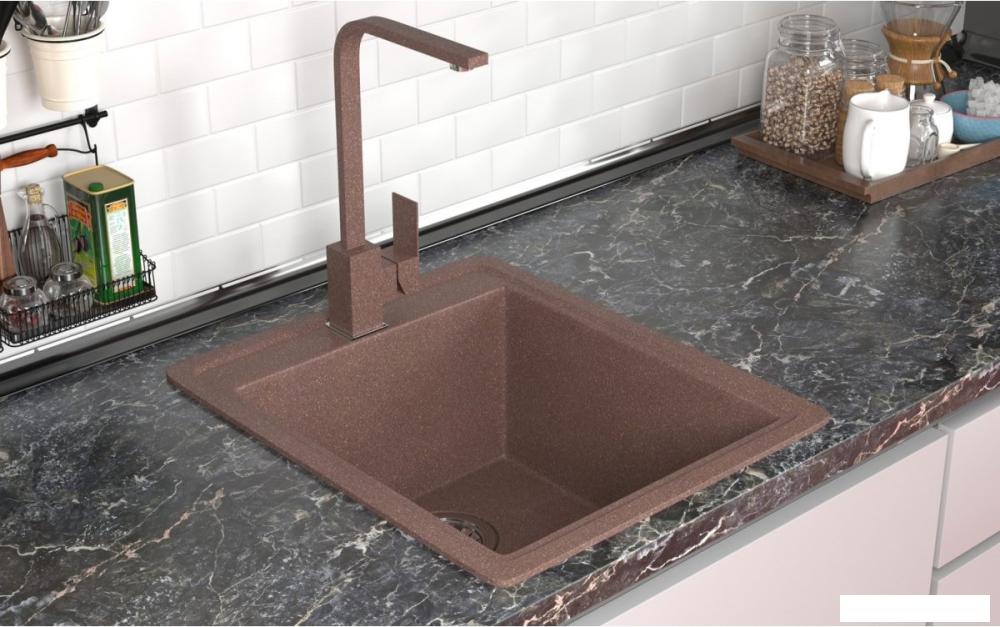 Кухонная мойка Mixline ML-GMS18 551163 (терракотовый)- фото3