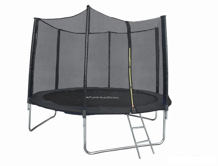Батут GetActive Jump 8ft-244 см 08348S2Y-L с лестницей, сеткой (черный)- фото
