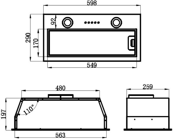 Кухонная вытяжка MAUNFELD Thames 601M (нержавеющая сталь)- фото2