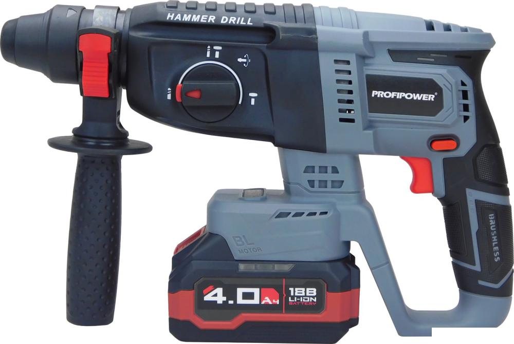Profipower ProfiSet-4F18 E0093 (шуруповерт, гайковерт, болгарка, перфоратор, 2 АКБ, кейс)- фото3