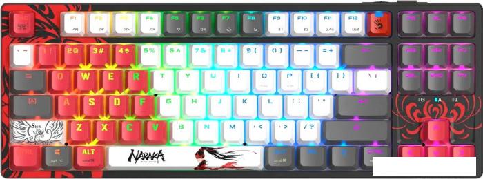 Клавиатура A4Tech Bloody WS87 Naraka (Bloody BLMS Red Plus)- фото
