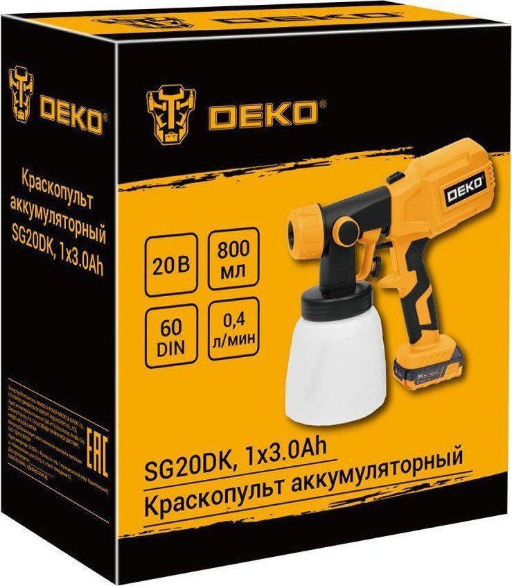 Краскораспылитель Deko SG20DK 083-1133 (с 1-им АКБ)- фото2