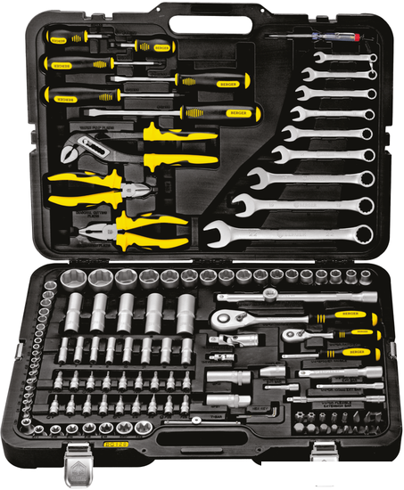 Универсальный набор инструментов Berger BG128-1214 (128 предметов)- фото