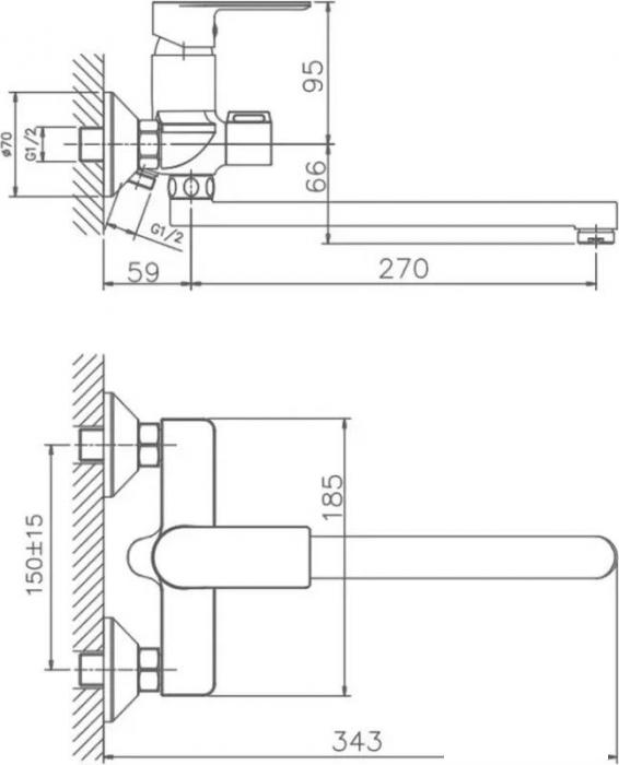 Смеситель Haiba HB22505-3- фото2