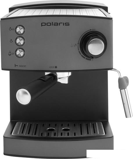 Рожковая помповая кофеварка Polaris PCM 1527E Adore Crema (серый)- фото3