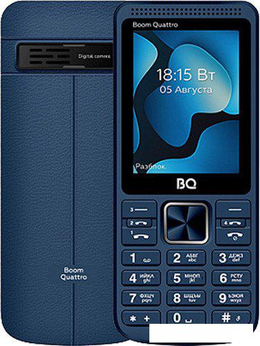 Кнопочный телефон BQ-Mobile BQ-2455 Boom Quattro (синий)- фото